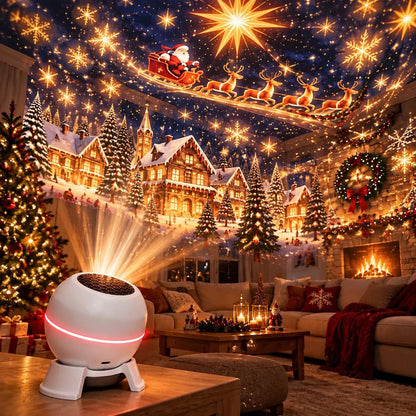🎅 Turn Any Room Into a Christmas Wonderland – Holiday Projection Night Light