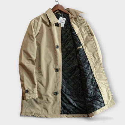 James Weatherproof Long Coat | Men’s Insulated Button Jacket Outerwear