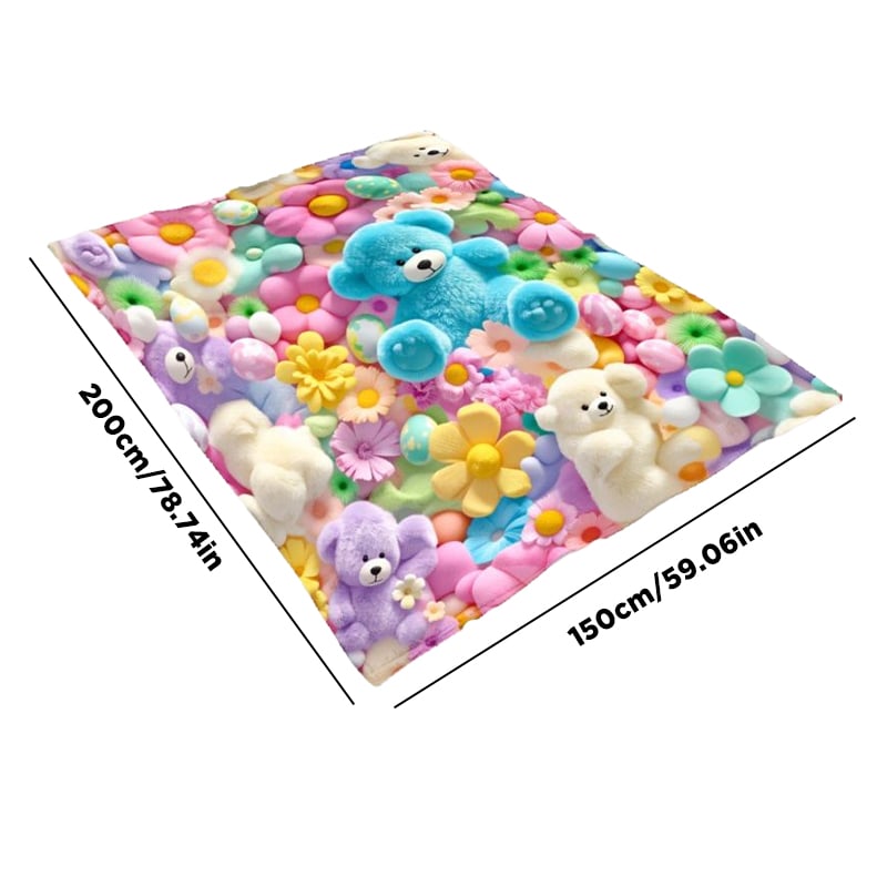 Cute Plush 3D Children's Throw Blanket