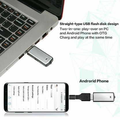 USB Flash Drive Voice Recorder 2-in-1 – Voice Activated, Smart Noise Reduction, Scheduled Recording,Auto File Save