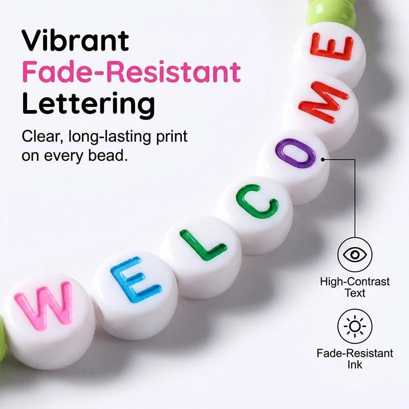 🔥Last Day 49% OFF - ✨🌈Pack of 25 Welcome Bead Bracelets - Strengthen Classroom Friendship & SpreadWarm Kindness!
