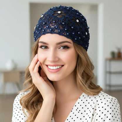 👑 The "Instant Glamour" Hollow Pearl Headband | Volumizing Floral Hair Crown