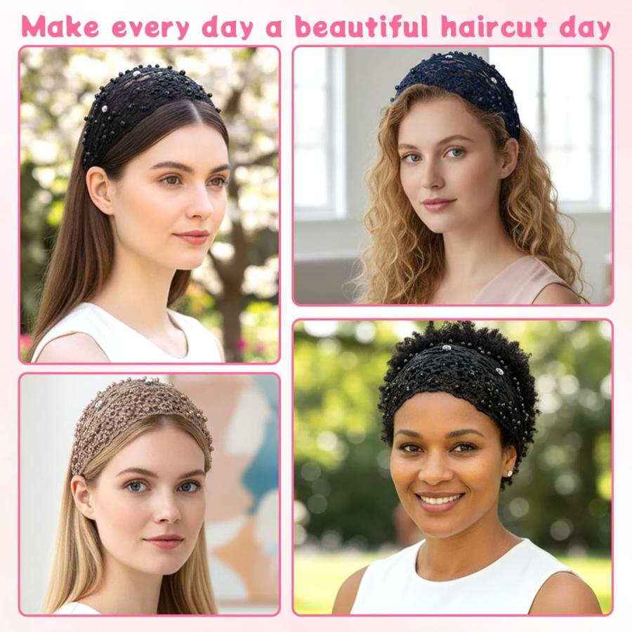 👑 The "Instant Glamour" Hollow Pearl Headband | Volumizing Floral Hair Crown