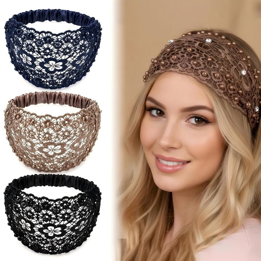 👑 The "Instant Glamour" Hollow Pearl Headband | Volumizing Floral Hair Crown