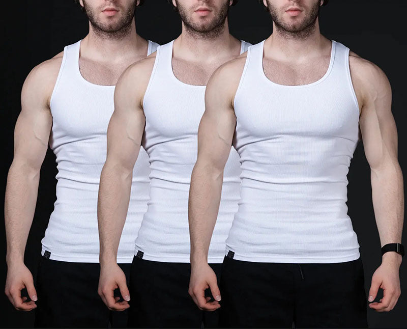 🎽🔥TRUE TO SIZE | Premium Ultra-Soft Cotton Fitted Tank 3 Pack
