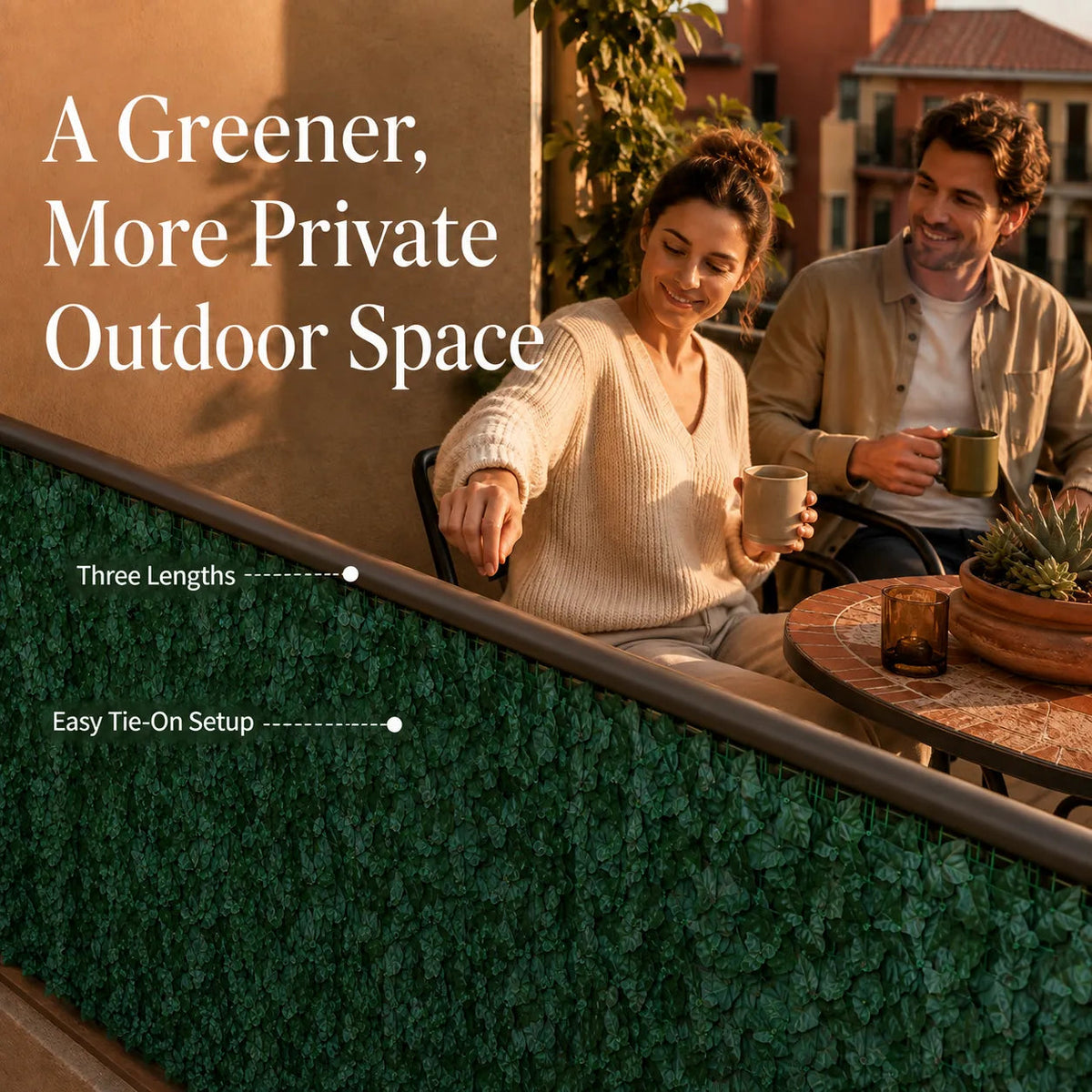 🌿 Artificial Ivy Privacy Screen – Flexible Fence & Balcony Greenery