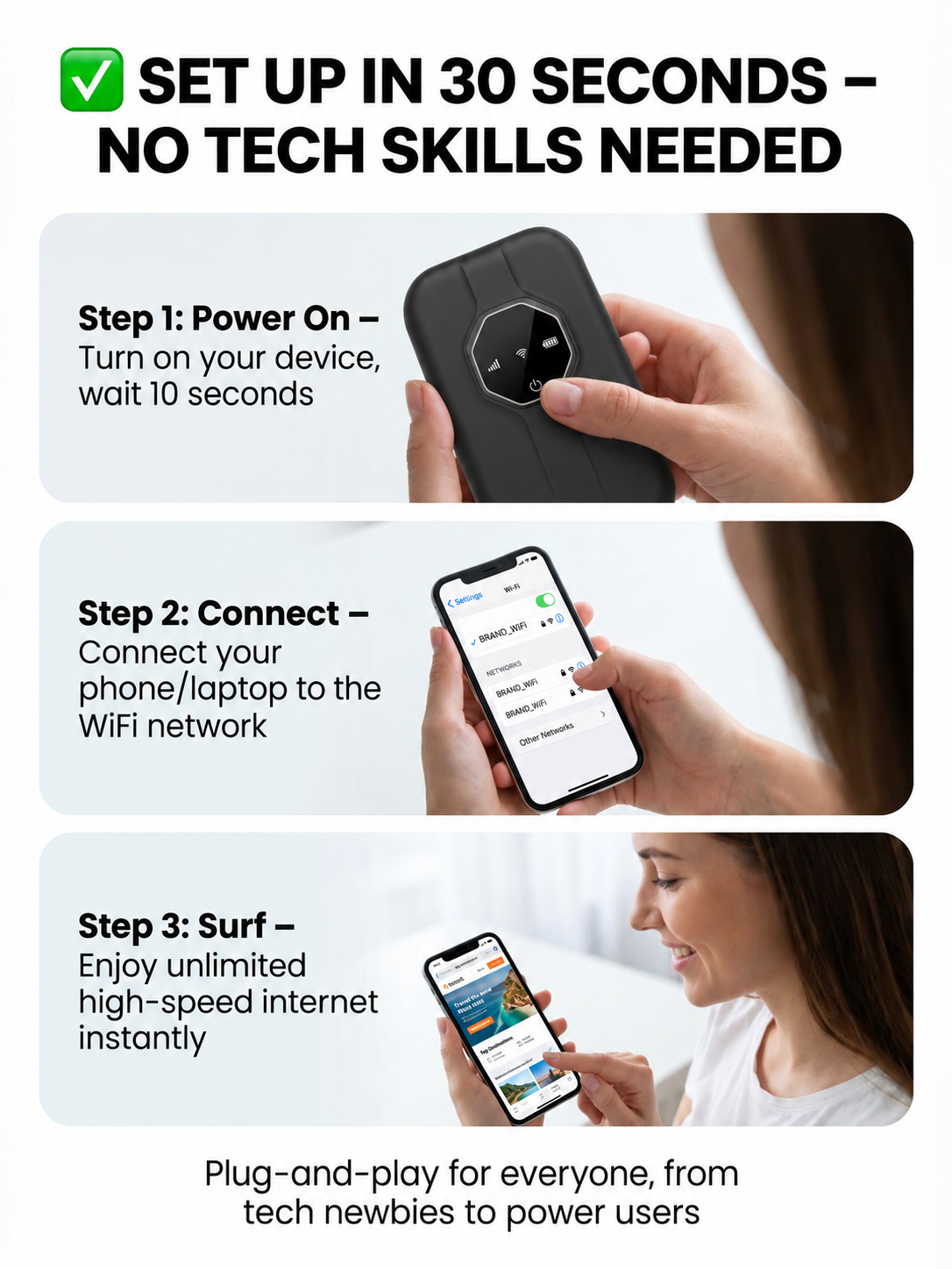 Portable Wi-Fi Router – Travel Hotspot & Multi-Device Connection
