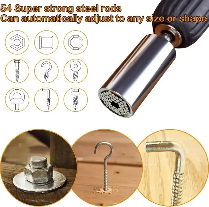 🔧 Honeycomb Universal Wrench Socket Set – Multi‐Size, Labor‐Saving, Compact ✨