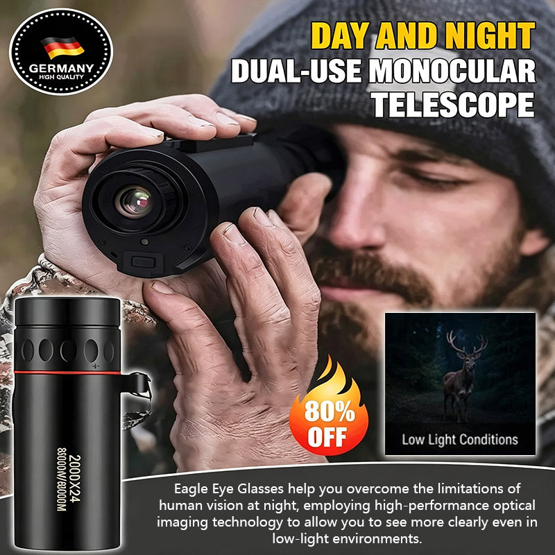 AI15 Day & Night Monocular Telescope – 50X HD Zoom