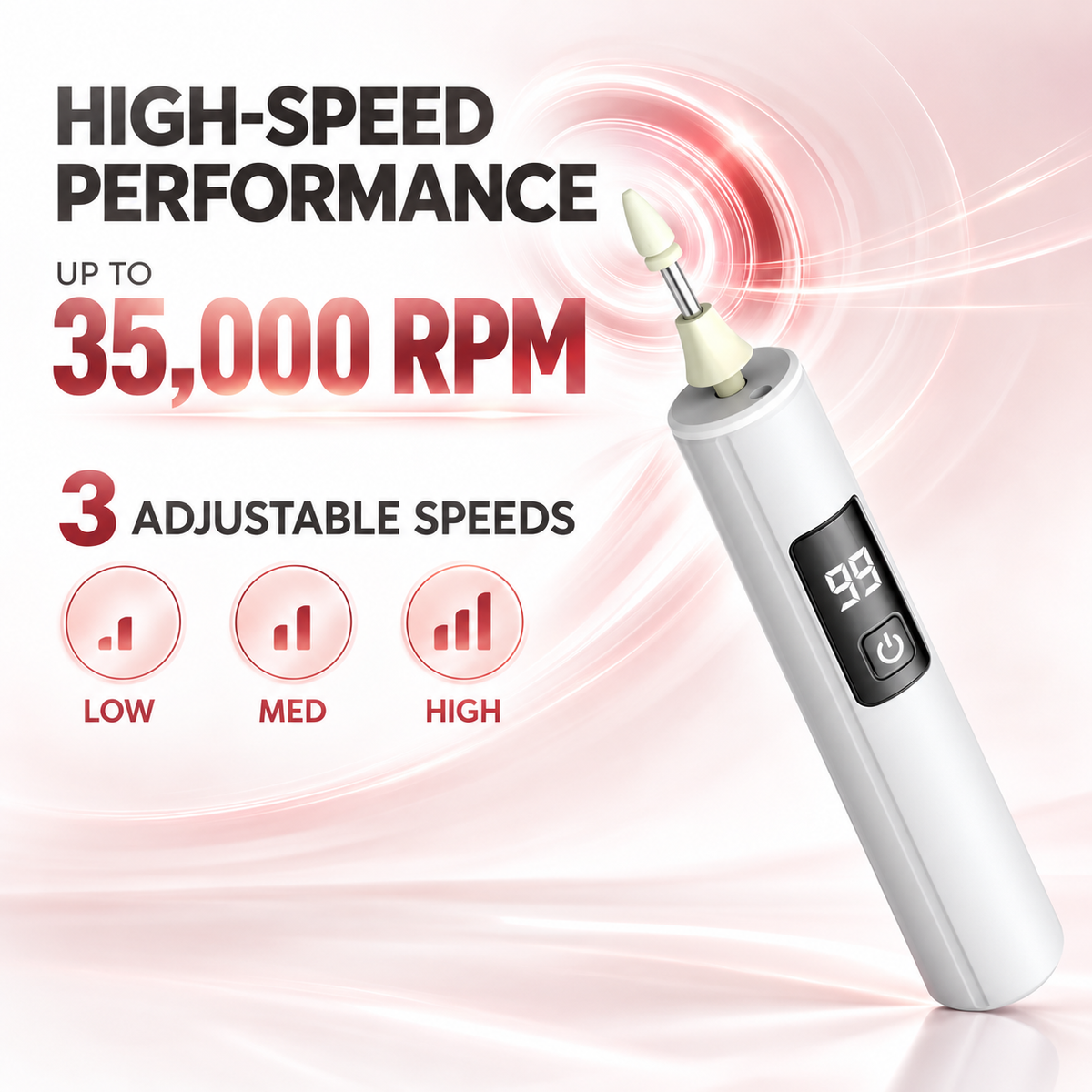 🔥Electric Nail Grinder With LED Light