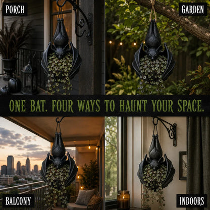 🦇 Upside‑Down Hanging Bat Planter
