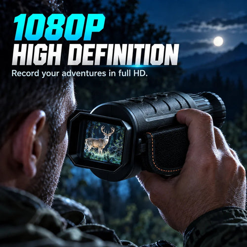 1080P HD Infrared Night Vision Monocular – 16x Digital Zoom, Handheld Camera for Hunting and Surveillance