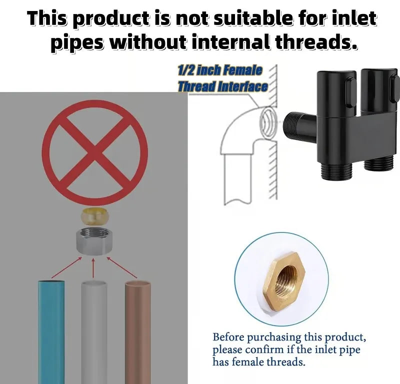 🔥 1-In-2-Handheld Out Dual Control Valve Bidet Sprayer for Toilet