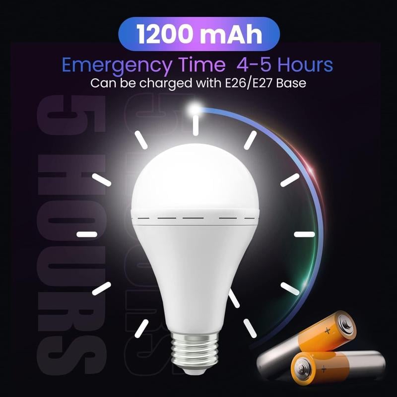 💡 Never Be Left in the Dark ⚡ Rechargeable Emergency Light Bulbs - Bright, Reliable & Versatile 🔋