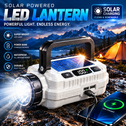 Solar Camping Lantern – 2-in-1 Light & Power Bank