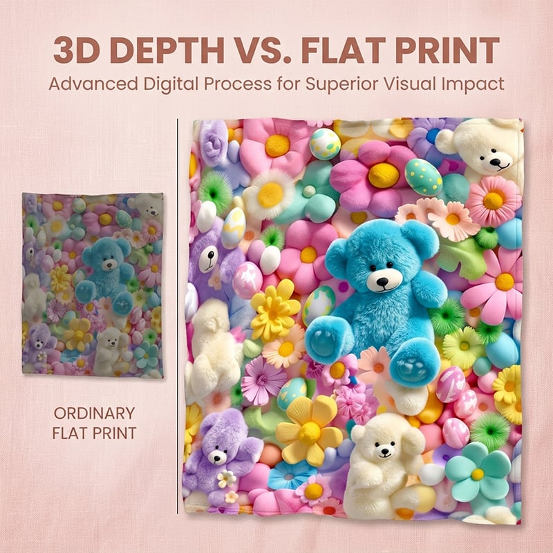 Cute Plush 3D Children's Throw Blanket