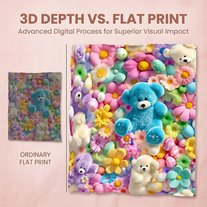 Cute Plush 3D Children's Throw Blanket