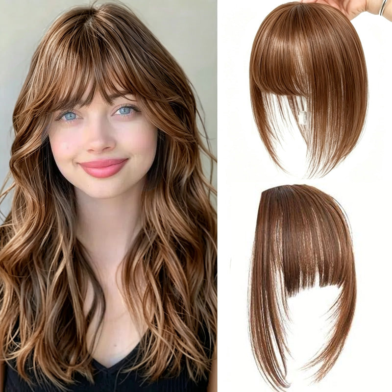 Natural Looking Clip-In Bangs – Blends Seamlessly with Your Own Hair. No One Will Guess✨