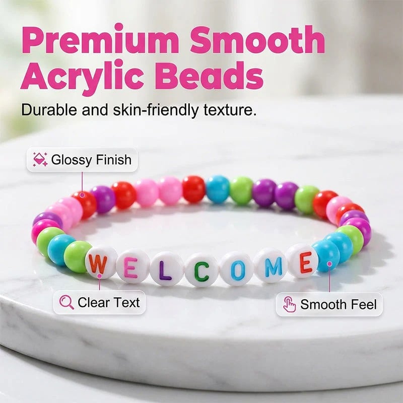 🔥Last Day 49% OFF - ✨🌈Pack of 25 Welcome Bead Bracelets - Strengthen Classroom Friendship & SpreadWarm Kindness!