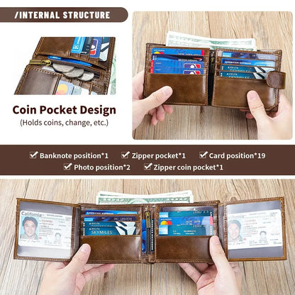 💕Hot sale 49% OFF💖👛 Vintage Top-Grain Leather Men's Wallet