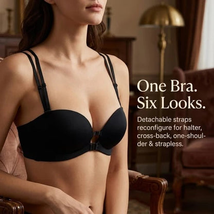 🔥Women's Strapless Front Closure Push-Up Bra