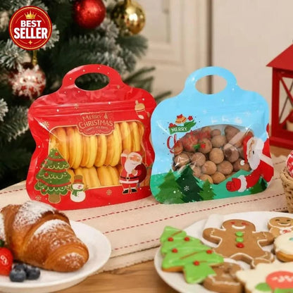 🎄Christmas Self-Sealing Treat Bags – Cute Gift Bags for Cookies & Candy