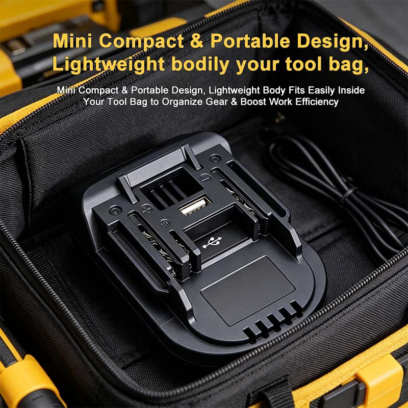 🔋 DM18M Battery Adapter for 18V Tools – Converts 18V & 20V Power Batteries to 18V LXT Tools with USB Charging Port