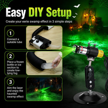 Halloween Green Laser Fog Projector for Swamp Effect