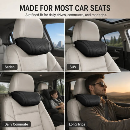 🚗💤 Relieve Driving Fatigue! Universal Memory Foam Car Headrest Neck Pillow, Ergonomic Support Auto Neck Cushion for Long Road Trips