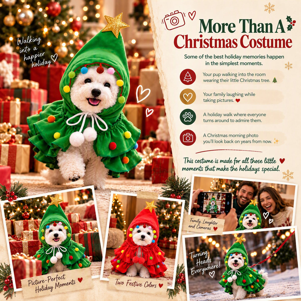 😱 "Don't let a SMALL DOG MOM see this..." 🥺🎄🐶 Christmas Tree Dog Cloak!