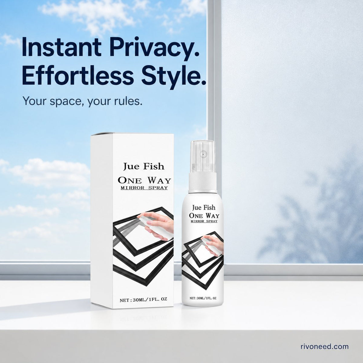 49% OFF Reflective Window Spray | One-Way Mirror Privacy Shield for Home & Car