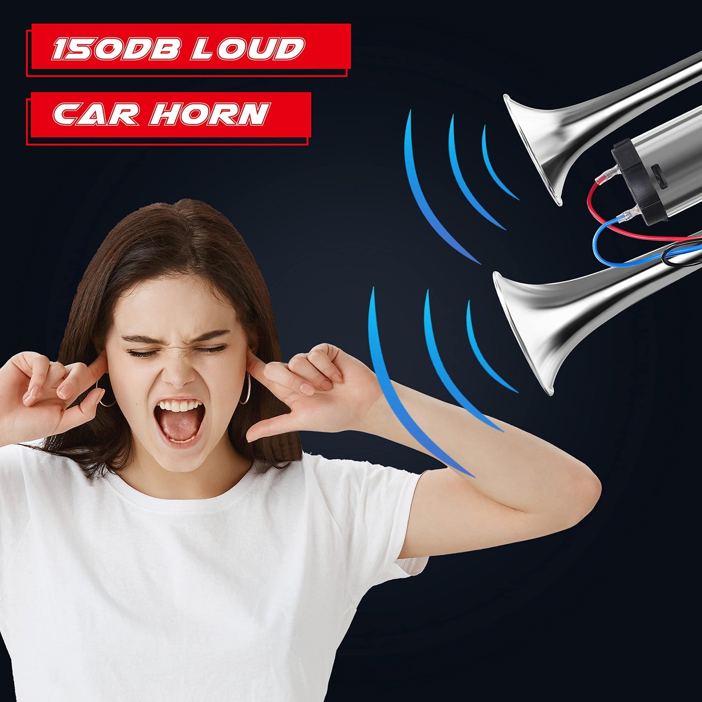 🔥2026 Upgraded 12V 150DB Air Horn Dual Horn