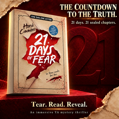 21 Days of Fear YA Thriller Paperback Book with Perforated Chapter Envelopes 📕