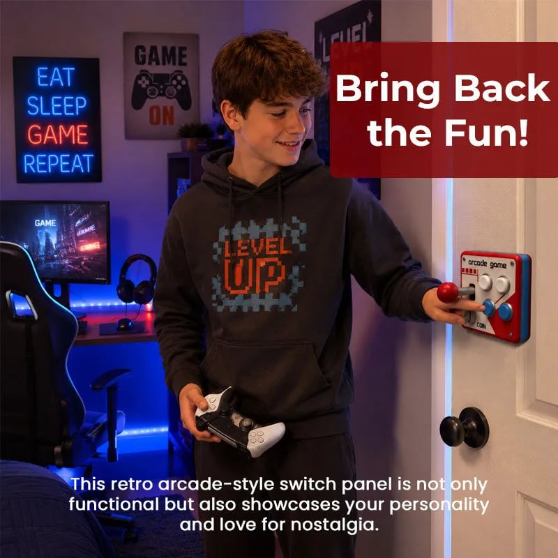🎁Only $16.99 This Week🕹️ Retro Arcade Game Wall Switch Panel