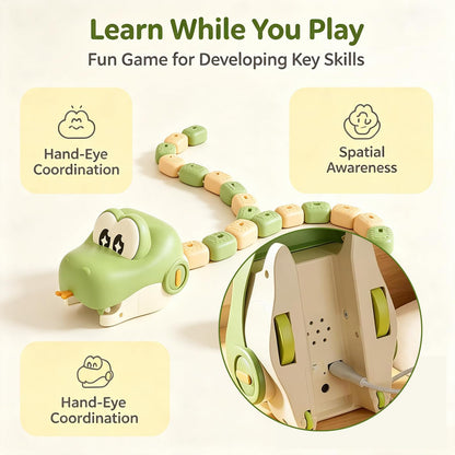 Interactive Hungry Snake Parent-Child Puzzle Game – 2 Player Educational Tabletop Toy