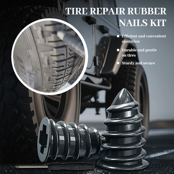 🔩60PCS Tire Repair Rubber Nails Kit with 2 Sizes