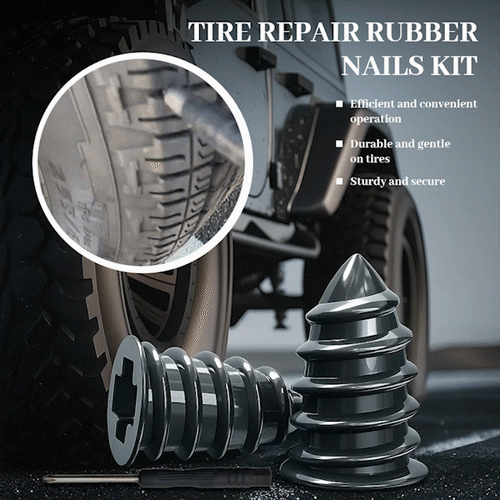 🔩60PCS Tire Repair Rubber Nails Kit with 2 Sizes