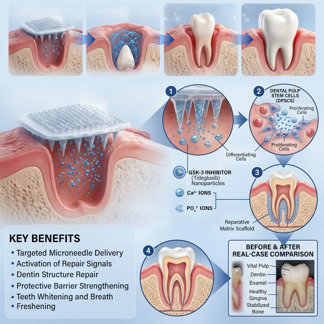 Tooth & Gum Care Fast-Dissolving Microneedle Patch