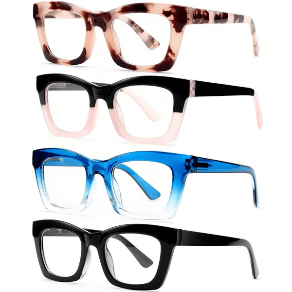 👓Anti Blue Light Glasses Set 4 Pairs Oprah Style Unisex Reading Glasses