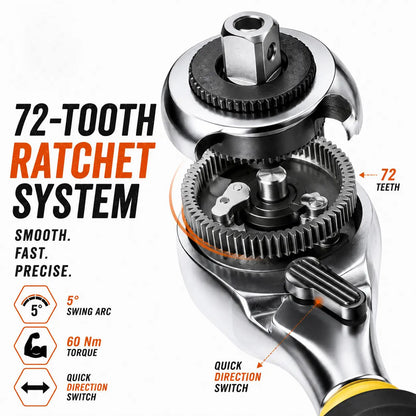🛠️Tooth-Shaped Bit Holder – 28-Piece DIY Screwdriver Bit Set