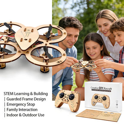 🎁🔥🧩 DIY Wooden Drone Building Kit 🚁