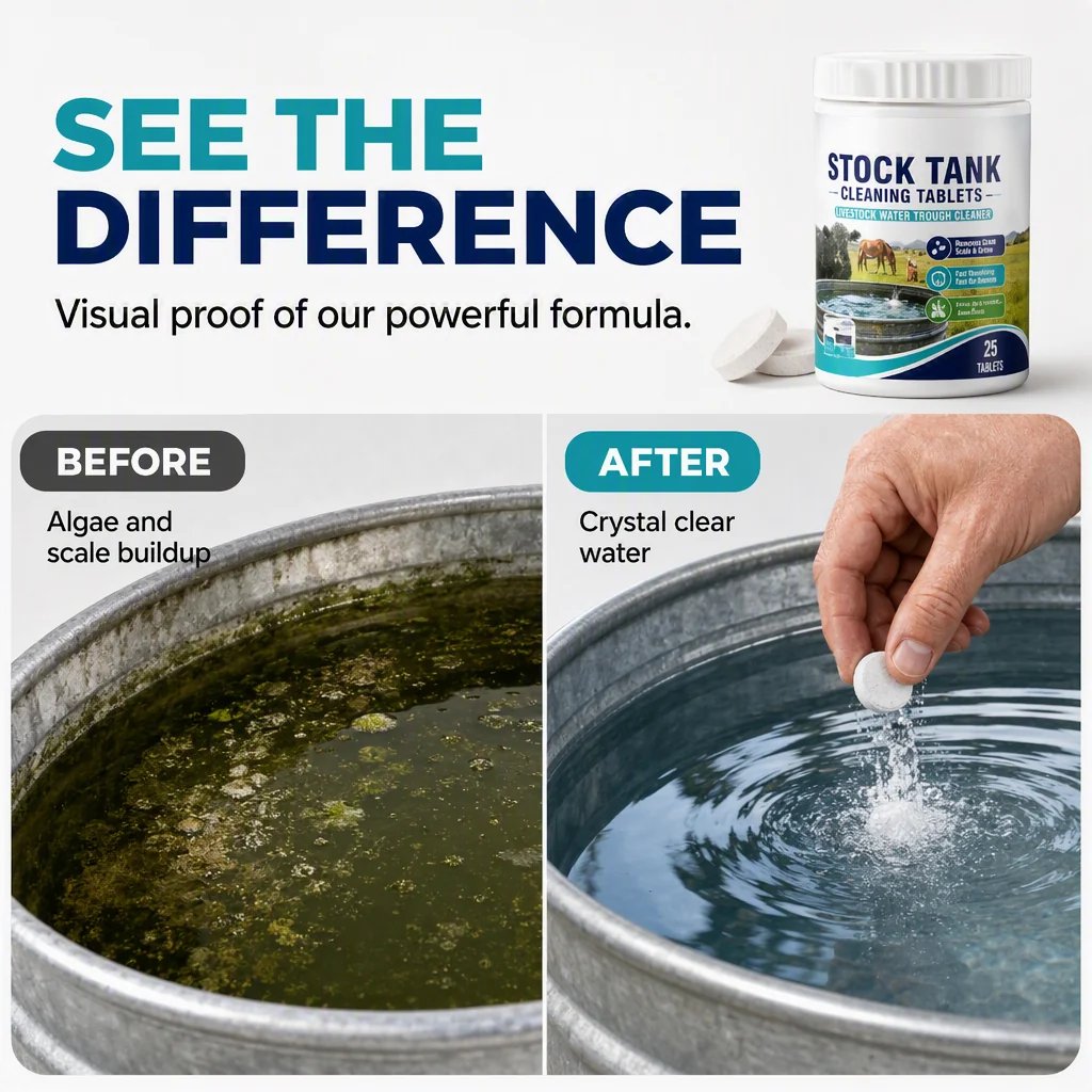Fast-Dissolving Livestock Water Tank Cleaning Tablets