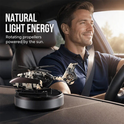 🔥HOT SALE 49% OFF✨Solar Helicopter Aromatherapy Diffuser – Spins in Light, Refillable Scent Pads, for Car & Home🚁