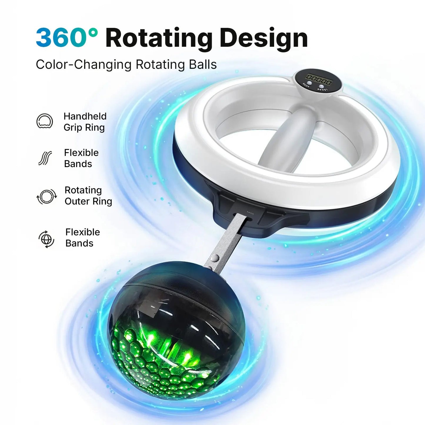 360° Rotating Wrist Strength Trainer – Portable Upper Body Fitness Exerciser