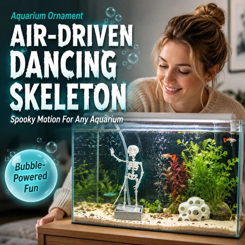 🔥HOT SALE 60% OFF💀🐠Air-Driven Dancing Skeleton Aquarium Ornament🕺