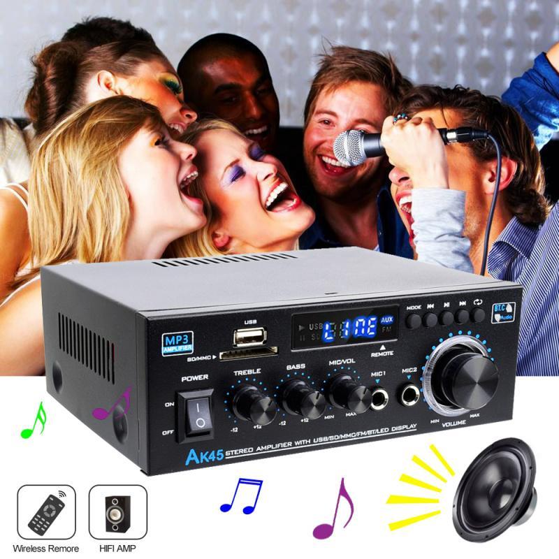 AK45 300W/AK45 Pro 400W Bluetooth 5.0 Stereo Amplifier
