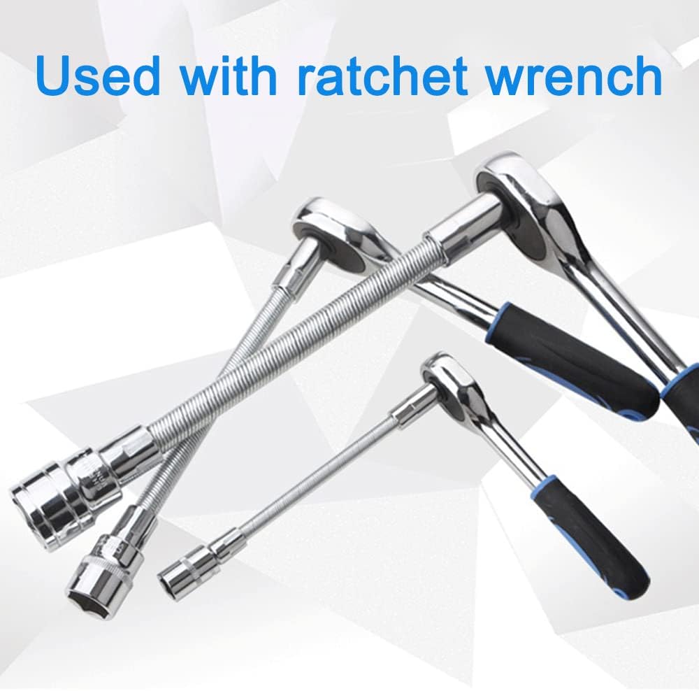 Flexible Socket Extension Rod – Heavy-Duty Bendable Drive Shaft Tool