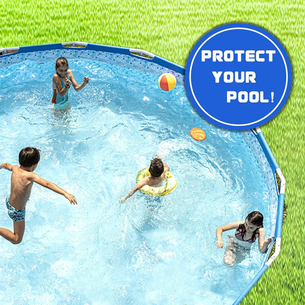 💧Upgraded Patented Pool Hose Holder for Above Ground Intex & Bestway Pipes-Blue