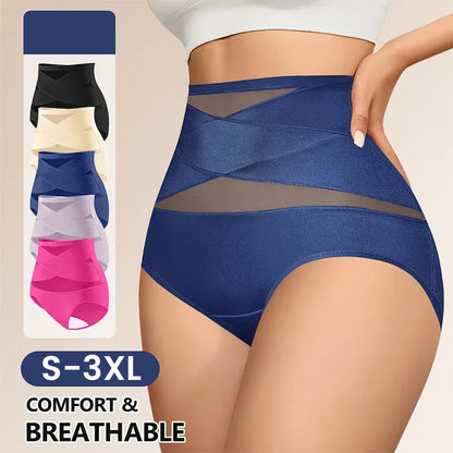 💟Plus-Size High-Waist Cross Tummy Control Panties🩲