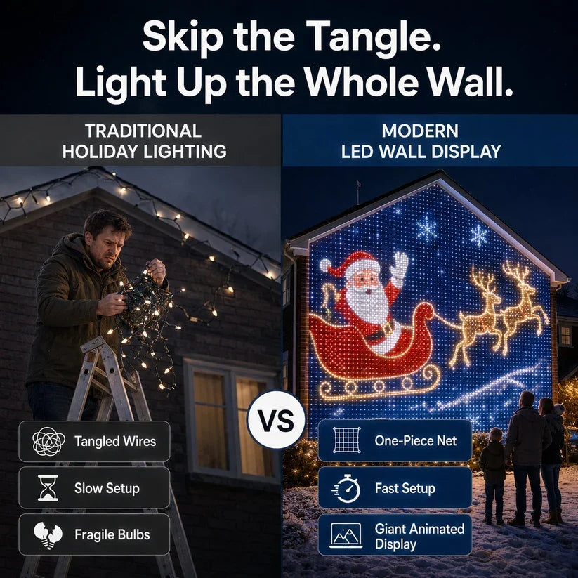 AI DIY LED Pixel String Lights – App-Controlled Custom Light Display